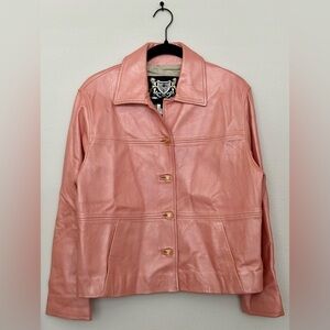 St. John Blush Leather Jacket